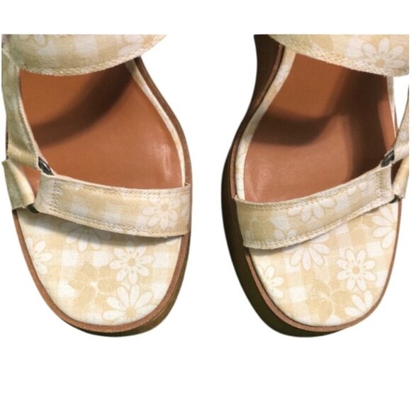 Lucky Brand Demmia Daisy Boho Platform Wedge Sandal US 10 EUR 42 Spring - Picture 5 of 11